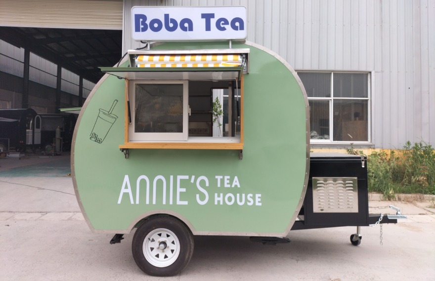 vintage custom built bubble tea trailer for sale